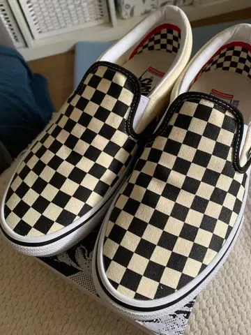 Vans 슬립온 체크 무늬 9.0