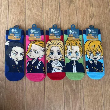 애니메이션 캐릭터 양말 5족 세트
