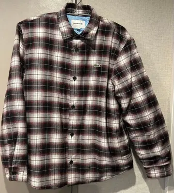 LACOSTE 체크 무늬 다운 사양 자켓