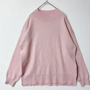 새상품급 탑밸류 워셔블 모크넥 니트 [ XL ] 핑크 심플 노움코어