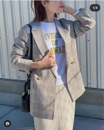 Spick and Span 울 선염 더블 자켓