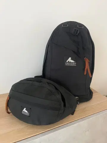 GREGORY 그레고리 블랙 백팩 힙색 세트