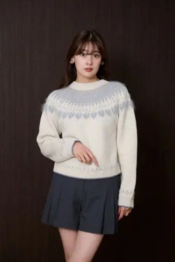 herlipto Heart Fair Isle Knit Pullover