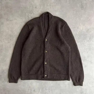 80년대~90년대/울 가디건/골드 버튼/솔리드/놈코어/M 사이즈 정도
