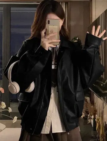 [ SHEIN ] 가죽 자켓 / 블랙