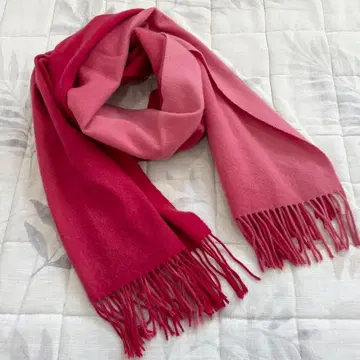 캐시미어 100% 밀라 쇤 빨간색 핑크 그라데이션 스톨 대형