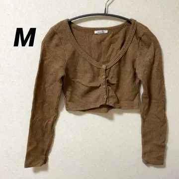 TIMING [ M ] 브라운 크롭 가디건 멋진 앙상블
