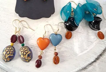 커피콩 귀걸이 3세트