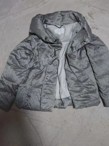 [ 새상품급 ] 자유구 다운 자켓 코트 그레이 숄카라 38M 상당