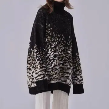 tunica 뇌조 니트 Raicho Jacquard Top 하이넥