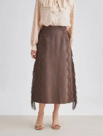 사이드 프린지 스커트 그레이스 콘티넨탈