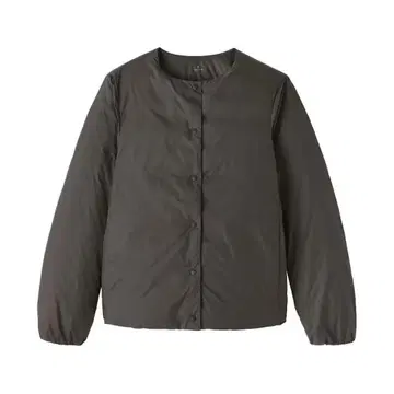 무인양품 경량 다운 포켓터블 노카라 자켓