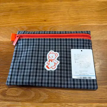 미사용 새상품 파미리아 미라이 백화점 파우치 블랙 체크