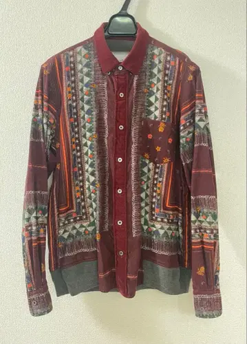 sacai 17ss 올 패턴 코듀로이 셔츠