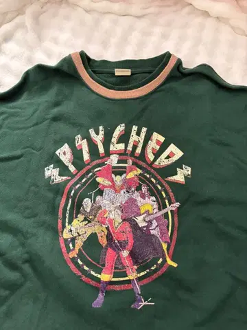 DOUBLE NAME Psyched 그래픽 긴팔 T셔츠