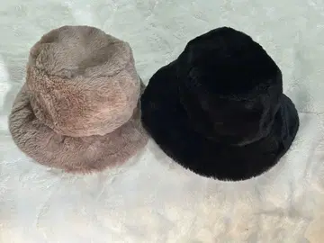 퍼 버킷햇 블랙 브라운 2색 세트