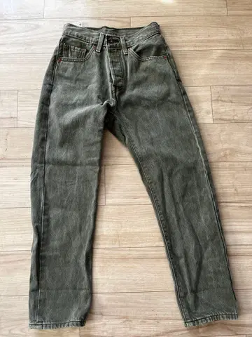 501 스트레이트 데님 올리브 그린 리바이스 해외 디자인 레어