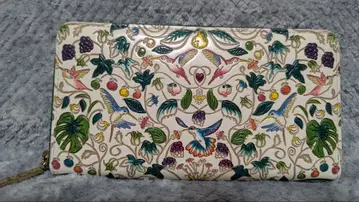 꽃과 새 디자인 장지갑