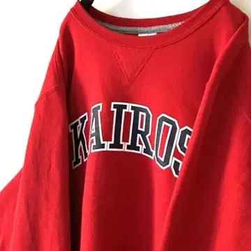 러셀 애슬레틱 KAIROS 맨투맨 L 레드 빨간색 구제 의류