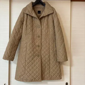 보아 안감 퀼팅 코트 카멜