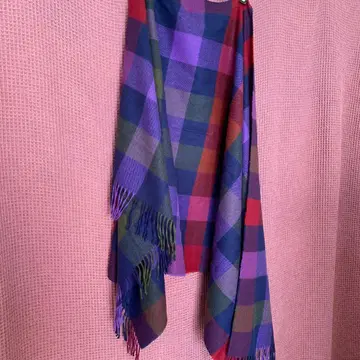 스톨 머플러 가을/겨울 체크 무늬 대형 스톨 새상품급 컬러풀 머플러