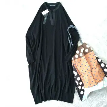 440 미즈이로 인드 mizuiroind 니트 롱 원피스 블랙