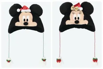 미키 미니 산타 모자 2개 세트 크리스마스 팬캡