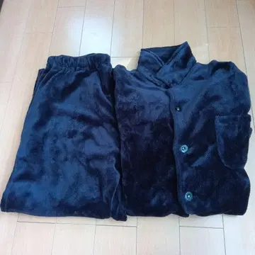 다크 블루 플리스 룸웨어 세트 L 사이즈