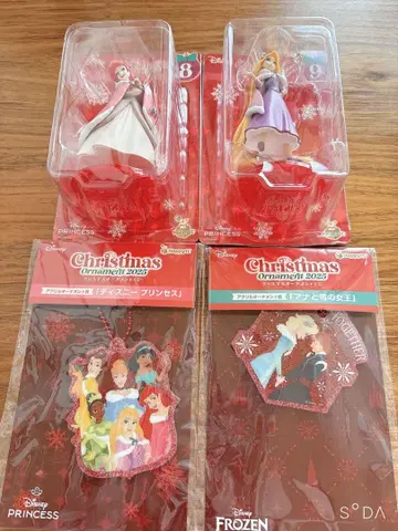 디즈니 프린세스 크리스마스 오너먼트 2체 세트