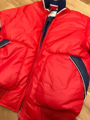 80-90s 다운 자켓 빨간색 M