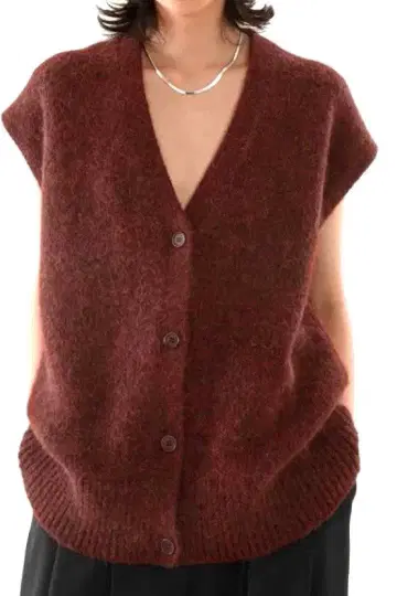 택 포함 새상품 COS 알파카 혼방 따뜻한 베스트 지레