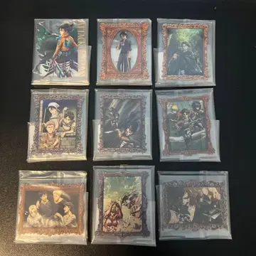 제일복권 진격의 거인 벽 너머의 세계 E상 F상 아크릴 스탠드 9개 세트