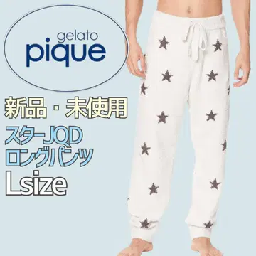 [ 미사용 새상품 ] gelato pique 스타 패턴 롱 팬츠 화이트