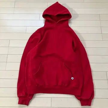 11.10 러셀 애슬레틱 후드티 풀오버 레드 속기모 XL