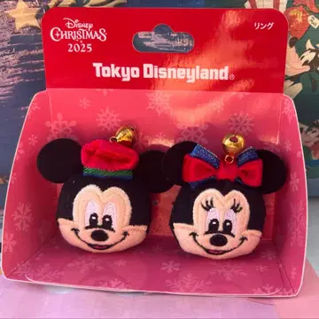디즈니 크리스마스 미키 미니 반지 2개 세트