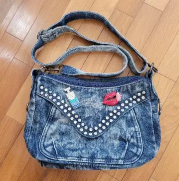 데님 원단 숄더백