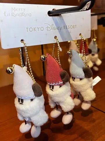 디즈니 크리스마스 릴린린 인형 배지 참 세트