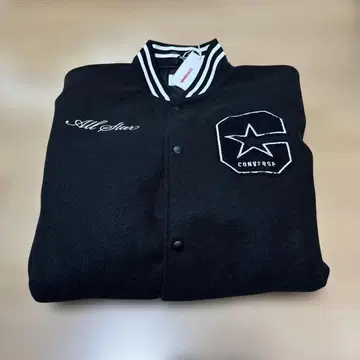 새상품 컨버스 바시티 자켓 블랙 4L 사이즈