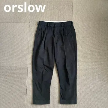 오어슬로우 턱 팬츠 치노 팬츠 3 블랙 빌리진 여성용