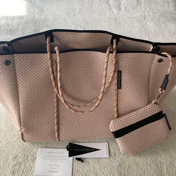 새상품 STATE OF ESCAPE 핑크 베이지 토트, 숄더백