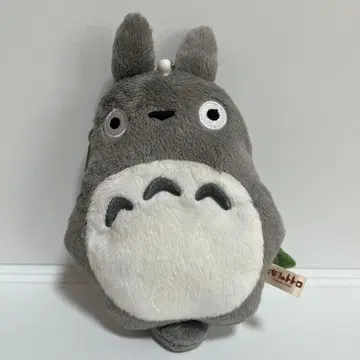 토토로 봉제 인형 모양 패스 케이스 약 15cm 그레이