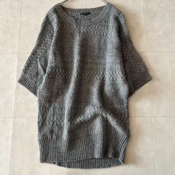 23구 니주산쿠 알파카 혼방 니트 그레이 44