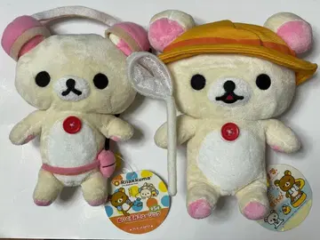 리락쿠마 봉제 인형 뮤직 늘어지는 여름방학 코리락쿠마 2세트