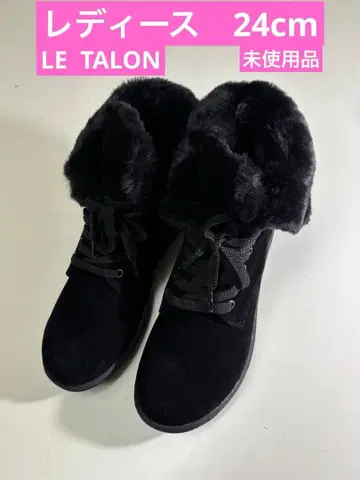 LE TALON 루탈론 여성용 숏부츠 퍼 미사용품