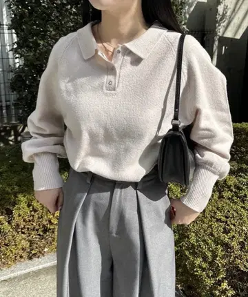 Kastane 커브 슬리브 폴로 니트