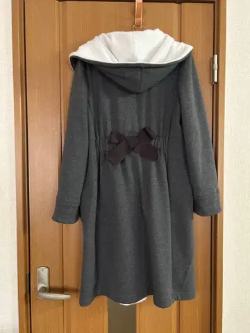 M'S GRACY 후드 부착 롱 코트 그레이