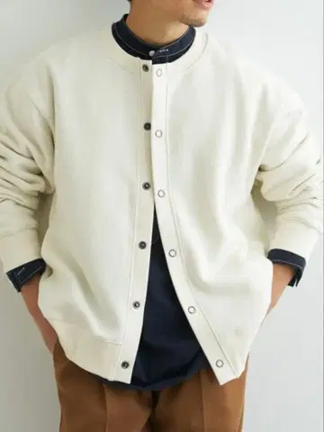 CIAOPANIC TYPY 맨투맨 노카라 스냅 가디건