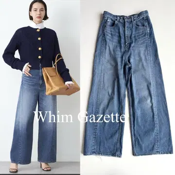 2025년 새상품급 윔 가젯 절개 데님 팬츠 인디고 블루 38