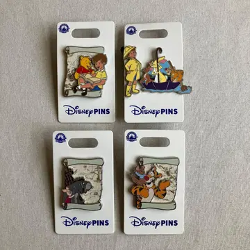 곰돌이 푸 핀 배지 디즈니 disney 4개
