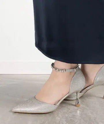 RANDA 2way 글리터 스트랩 펌프스